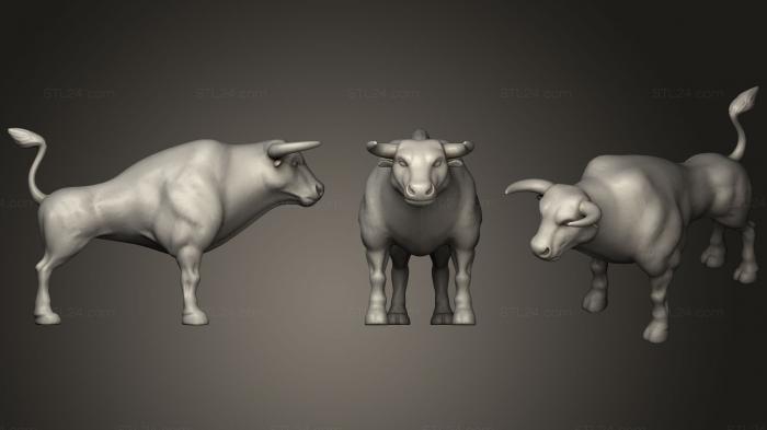 Статуэтки животных (Бык, STKJ_1664) 3D модель для ЧПУ станка